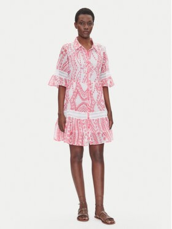 Iconique Sukienka koszulowa IC25-039 Różowy Relaxed Fit