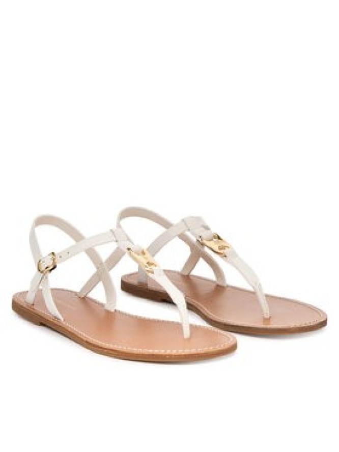 Tommy Hilfiger Sandały Leather Thong Sandal FW0FW09127 Biały