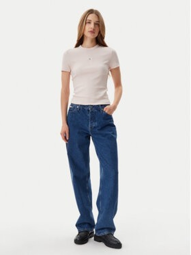 Calvin Klein Jeans T-Shirt J20J225245 Różowy Slim Fit