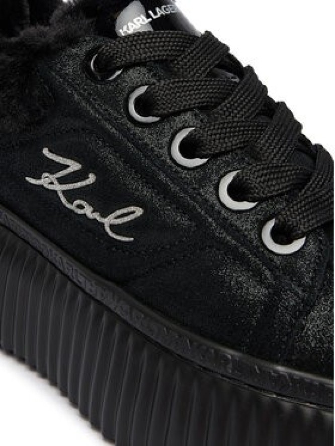 KARL LAGERFELD Sneakersy Kreeper Lo KL42312L Czarny
