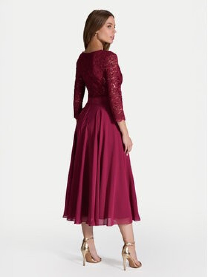 Swing Sukienka koktajlowa 5AE29100 Bordowy Regular Fit