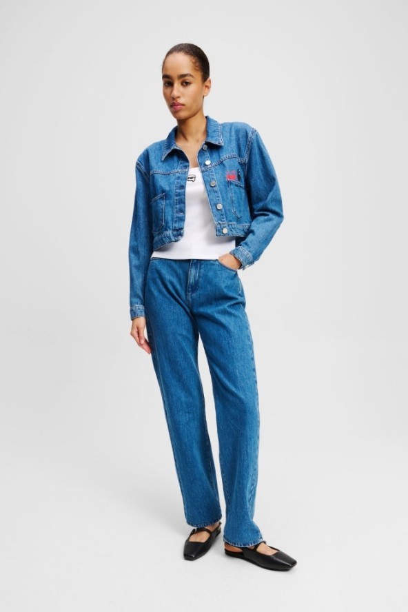 KARL LAGERFELD Biały damski top Ikon Patch Tank Top, Rozmiar L