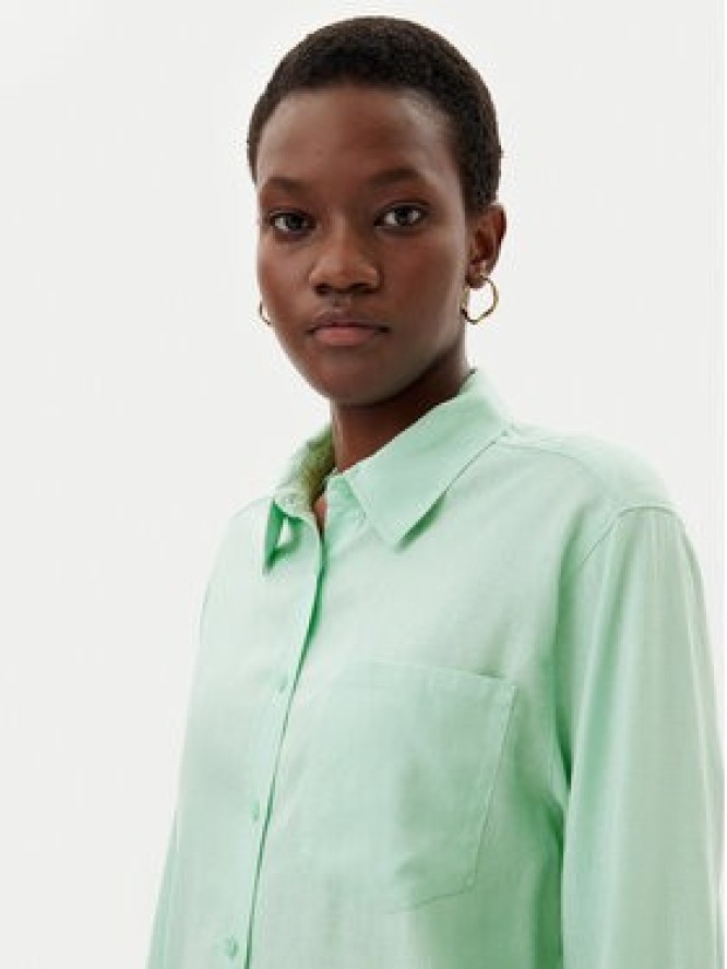 Olsen Koszula 12002119 Zielony Regular Fit