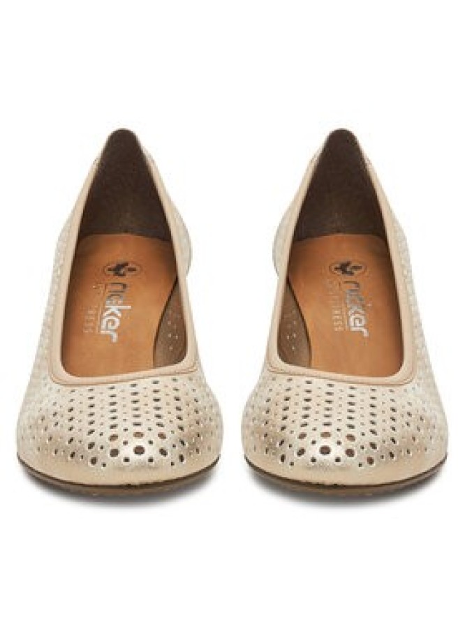 Rieker Czółenka 41057-60 Złoty