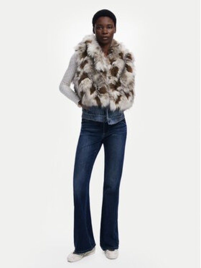 Desigual Bezrękawnik Bunny 25WWEW57 Beżowy Regular Fit