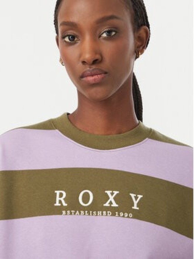 Roxy Bluza Strictly Stripes ERJFT05071 Khaki Regular Fit
