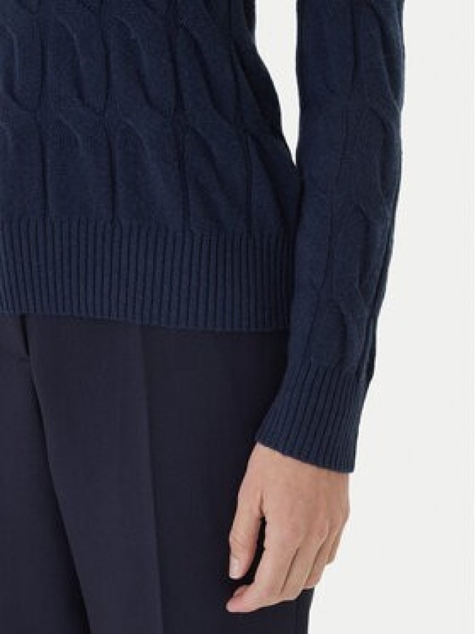 Tommy Hilfiger Sweter WW0WW43586 Granatowy Regular Fit