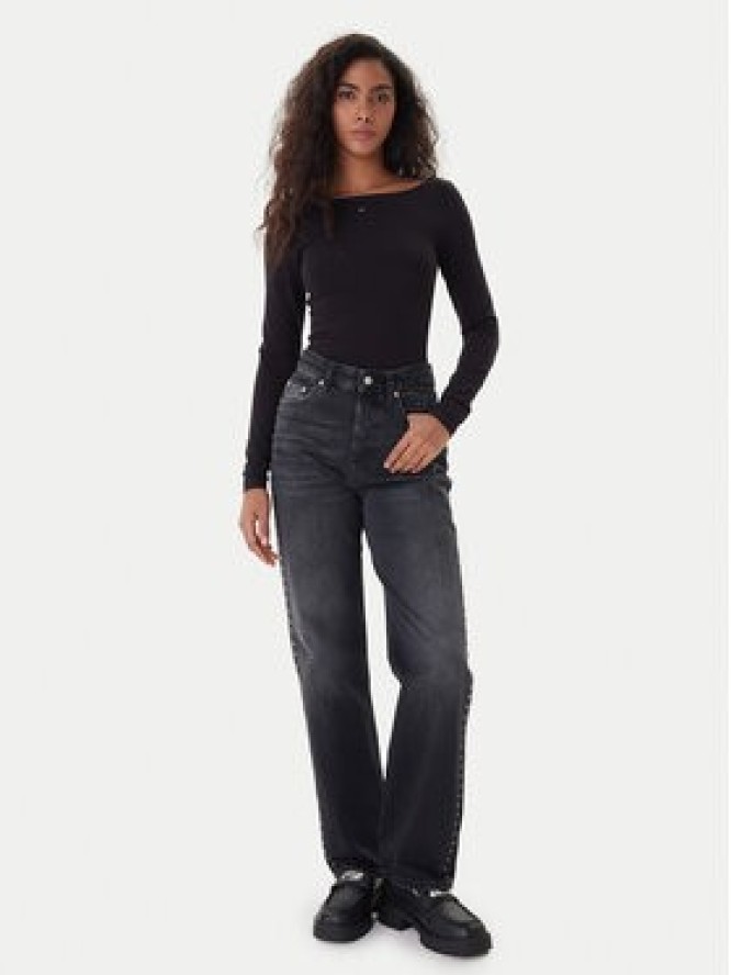 Tommy Jeans Bluzka DW0DW21548 Czarny Slim Fit