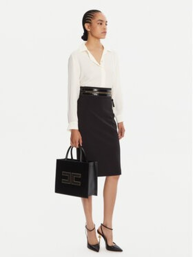 Elisabetta Franchi Spódnica ołówkowa GO-130-56E2 Czarny Regular Fit