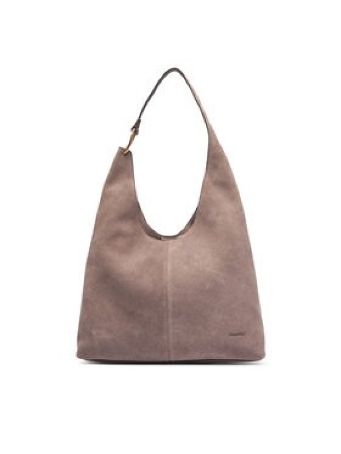 Calvin Klein Torebka Slouchy Suedelarge Shoulder Bag LV04F3690G Brązowy