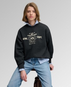 superdry Bluza Country Club Crew – relaxed fit, materiał z recyklingu – Phantom