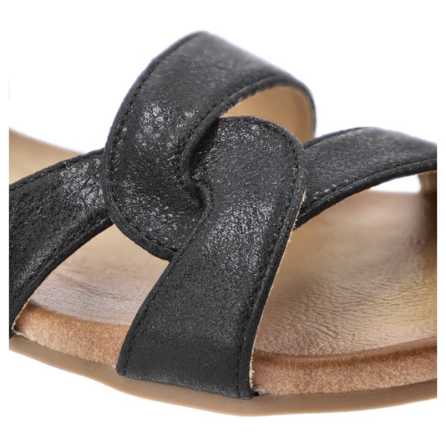 Czarne Sandały S.Barski Stylowe Obuwie Damskie