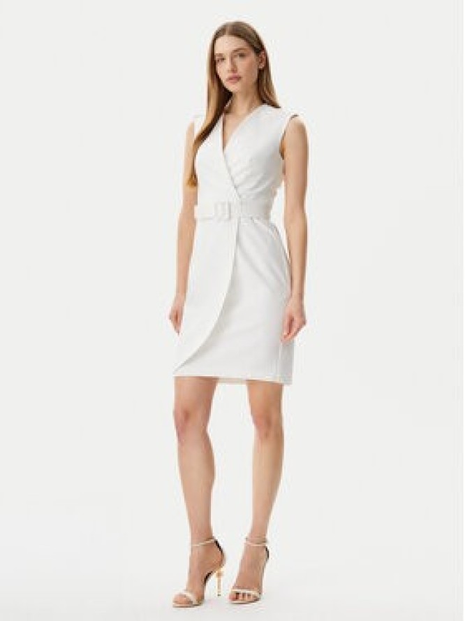 Artigli Sukienka koktajlowa ACAB000846 Écru Slim Fit