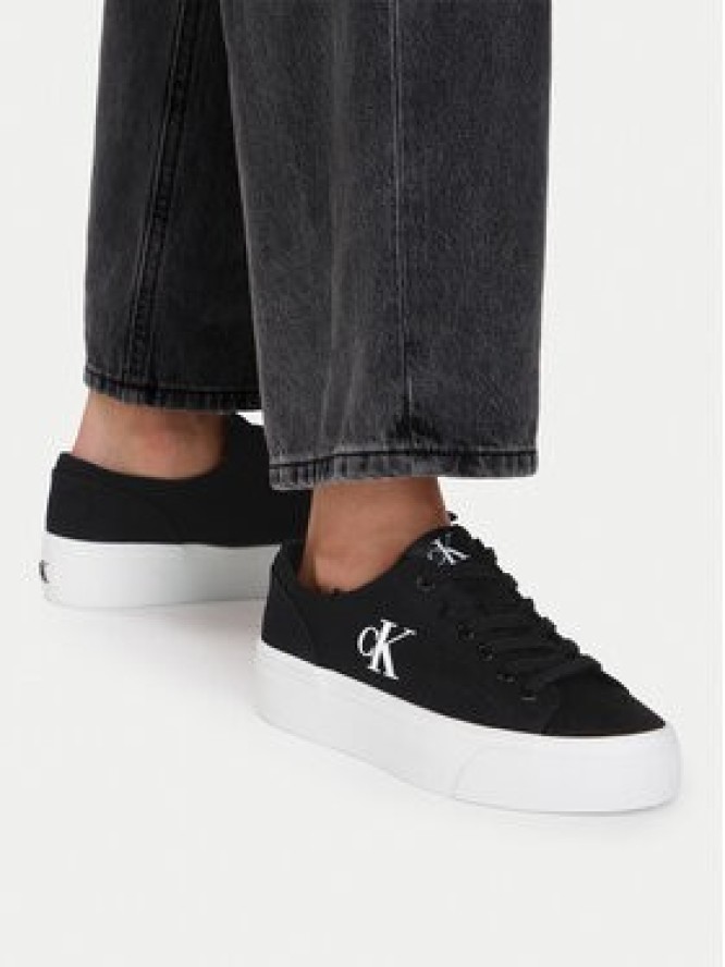 Calvin Klein Jeans Tenisówki Vulc Flatform Low Cv Mg YW0YW01763 Czarny