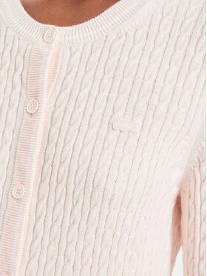 Lacoste Kardigan AF9872 Różowy jasny Regular Fit