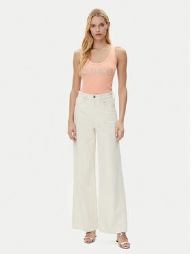 Guess Top W5GP29 KA0H1 Beżowy Regular Fit