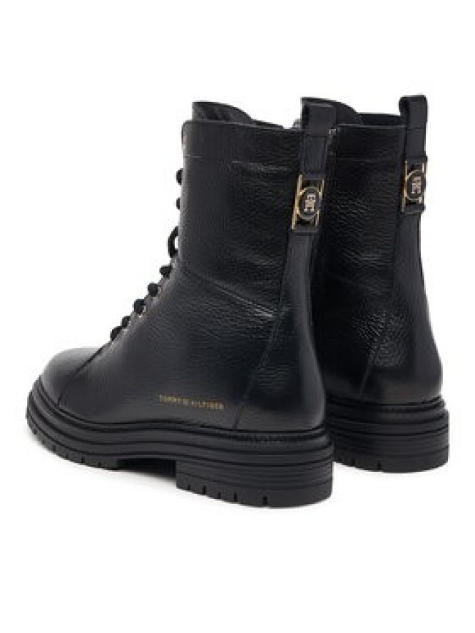 Tommy Hilfiger Trzewiki Th Emboss Grain Leather Boot FW0FW09553 Czarny