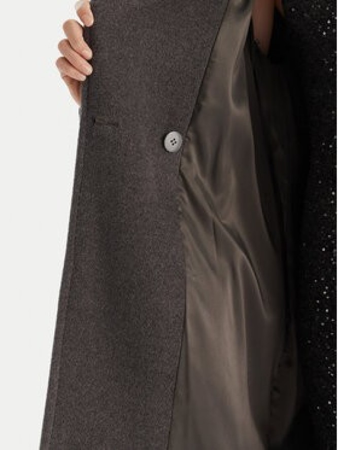 Marella Płaszcz wełniany English 2523016142 Szary Regular Fit