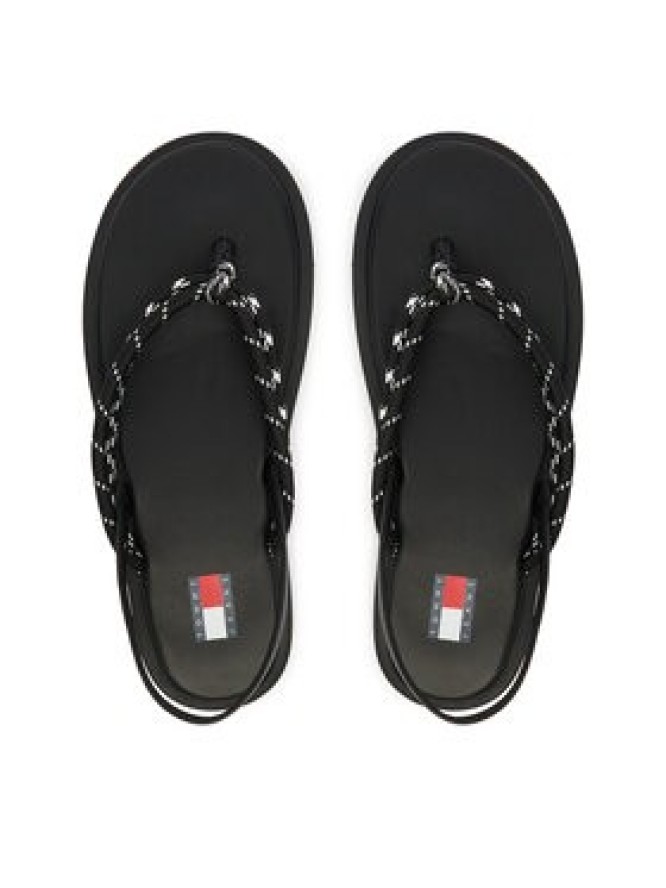 Tommy Jeans Sandały Tjw Casual Rope Sandal EN0EN02951 Czarny