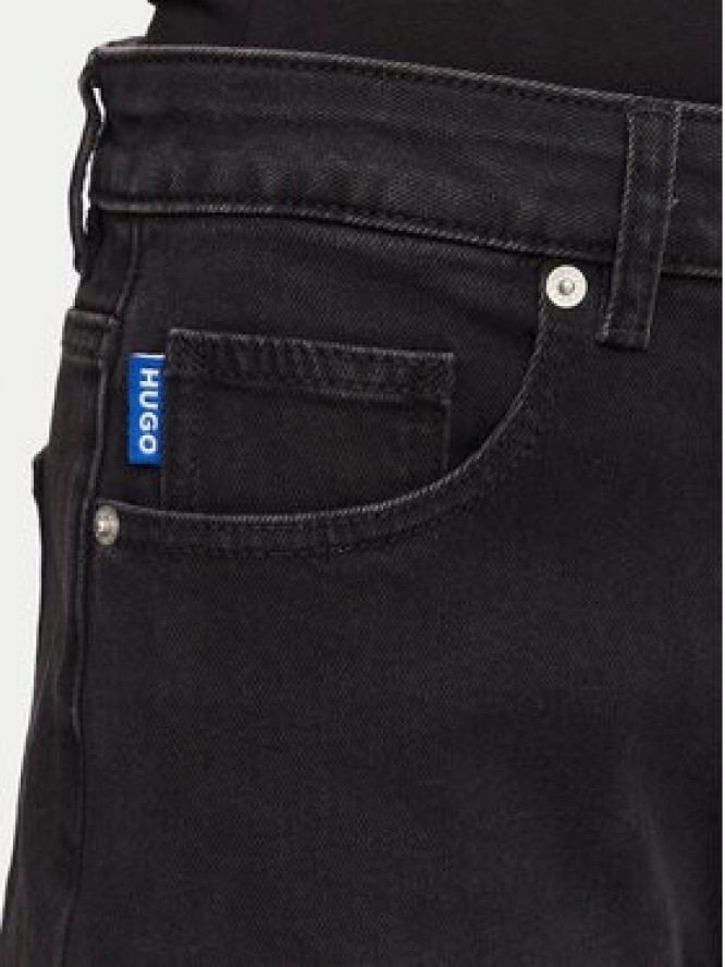 HUGO Jeansy Elyah 50520606 Czarny Straight Fit