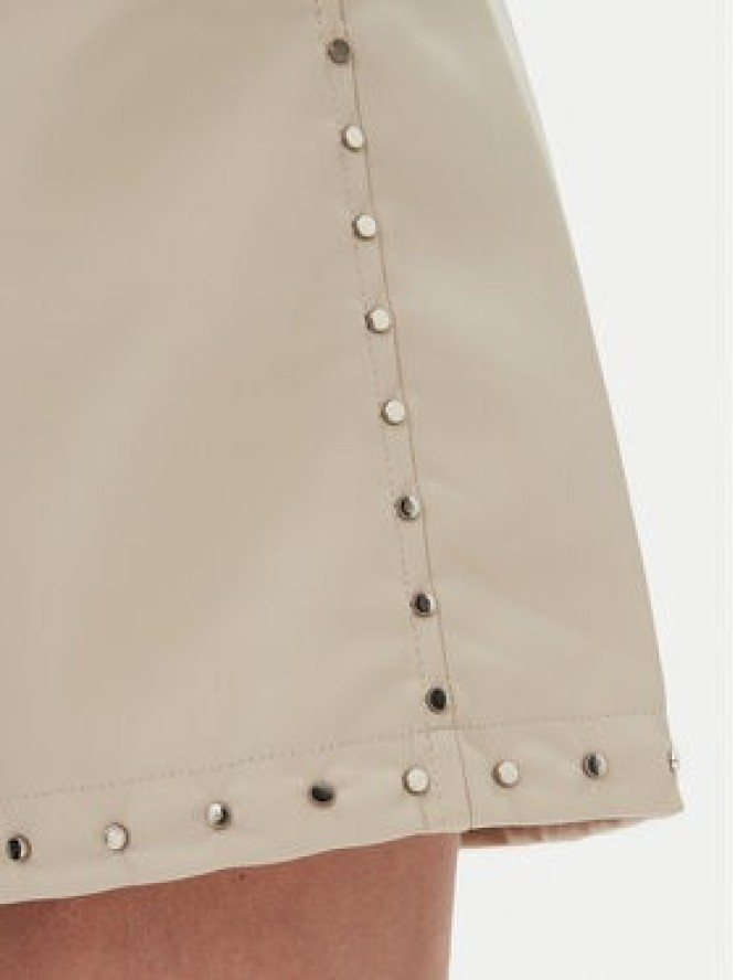 Bruuns Bazaar Szorty z imitacji skóry Tullamo BBW4393 Beżowy Regular Fit