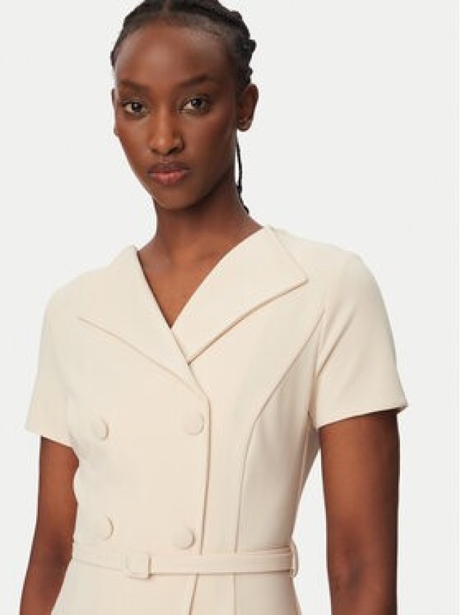 Rinascimento Sukienka koktajlowa CFC0127893003 Beżowy Slim Fit