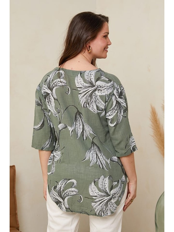 Curvy Lady Bluzka w kolorze khaki rozmiar: 48/50