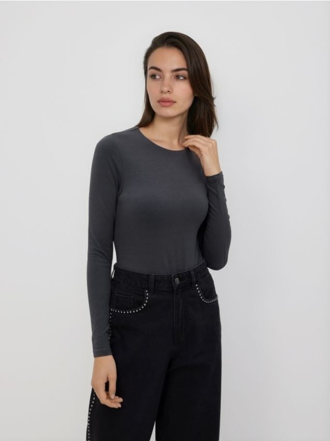 Gładkie body - ciemnoszary