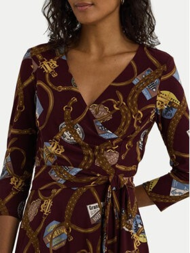 LAUREN RALPH LAUREN Sukienka codzienna 250951440001 Bordowy Slim Fit