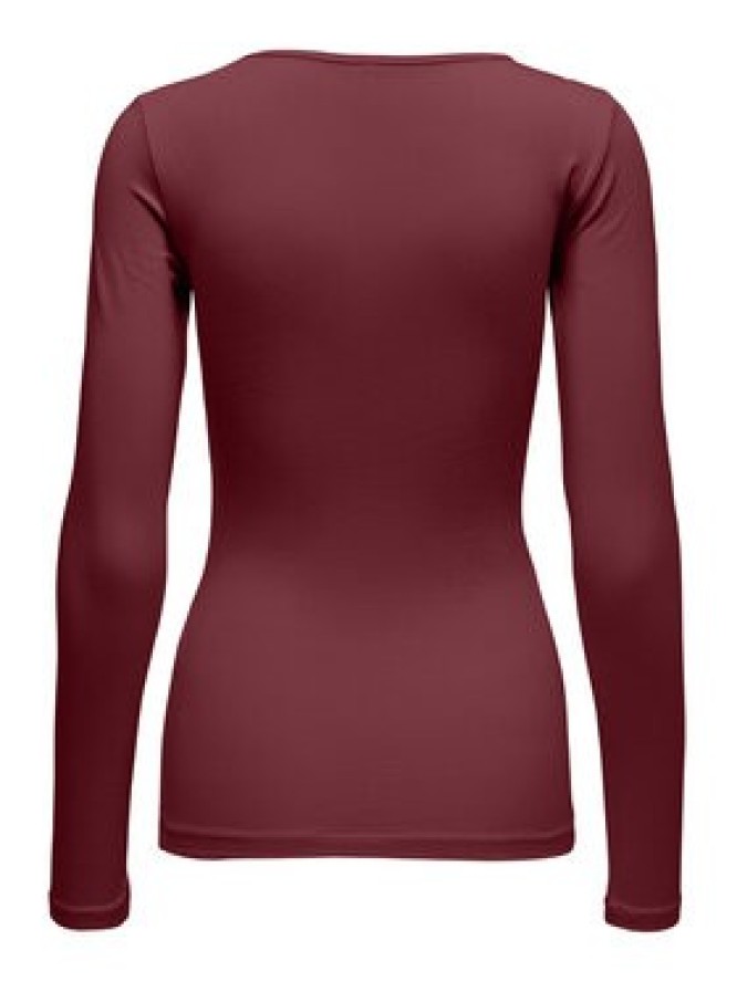 ONLY Bluzka Live Love 15204712 Bordowy Stretch Fit