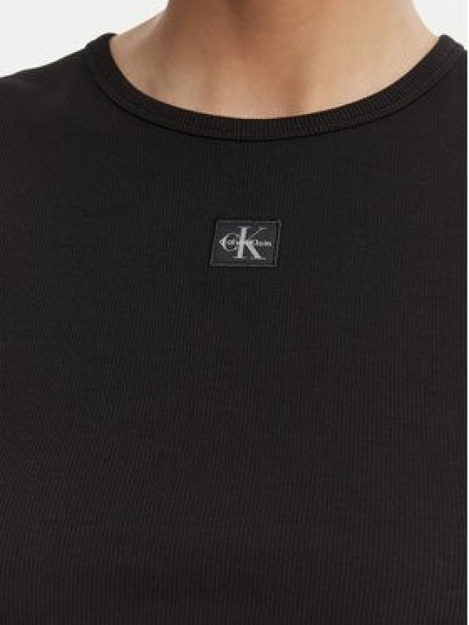 Calvin Klein Jeans Top LV047F246G Czarny Slim Fit