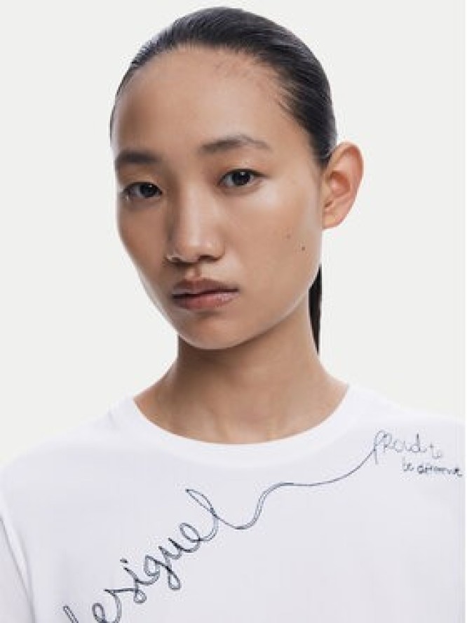 Desigual T-Shirt Charly 25WWTK08 Biały Regular Fit