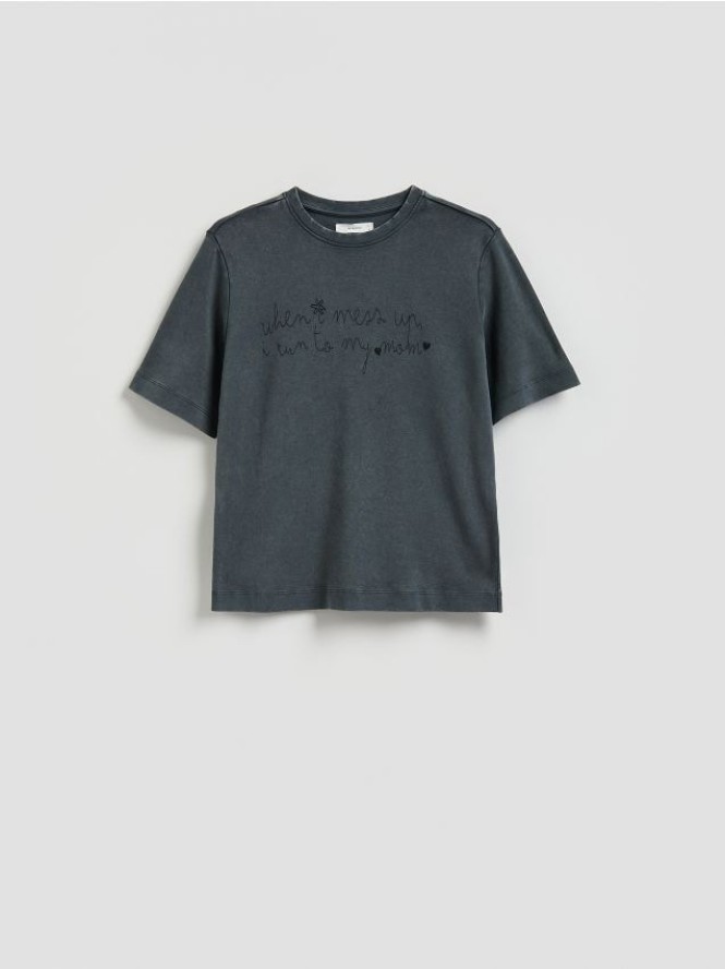 T-shirt z nadrukiem - jasnoszary