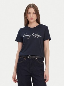 Tommy Hilfiger T-Shirt Heritage Graphic Tee WW0WW24967 Granatowy Regular Fit
