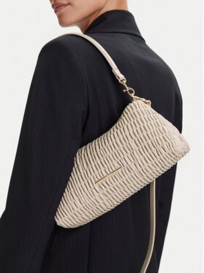 Calvin Klein Torebka Ruched Drop Shoulder Bag LV04K3088G Beżowy