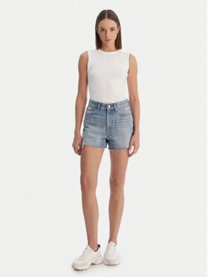 Calvin Klein Jeans Top LV047B265G Biały Slim Fit