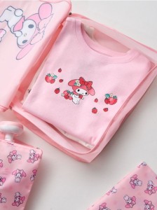 Bawełniana koszulka z nadrukiem My melody - różowy