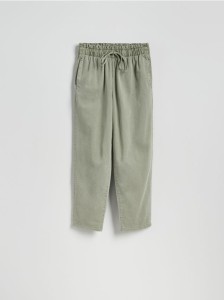 Bawełniane spodnie jogger - jasnozielony