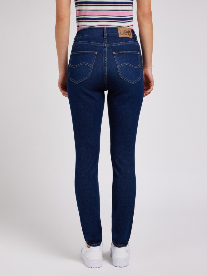 LEE DAMSKIE SPODNIE JEANSOWE ULC SKINNY DEEPEST DARK 112351235 L35V016198