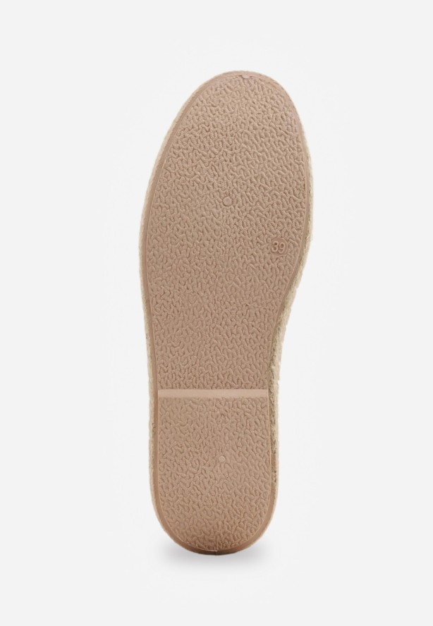 Białe Espadryle z Plecioną Cholewką przed Kostkę Mokosa
