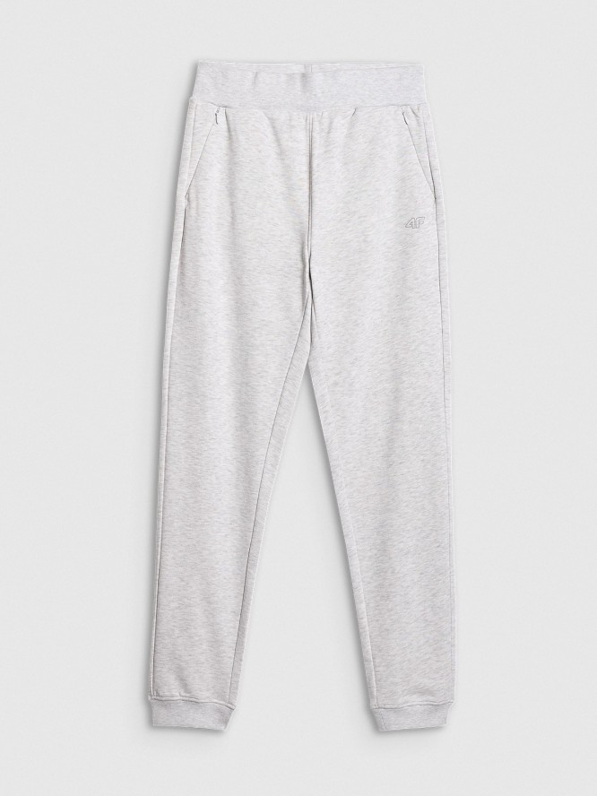 4F Spodnie dresowe joggery damskie - szare XL