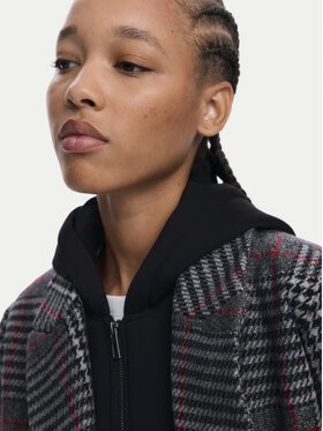 Desigual Płaszcz wełniany Capucha 25WWEW13 Szary Regular Fit