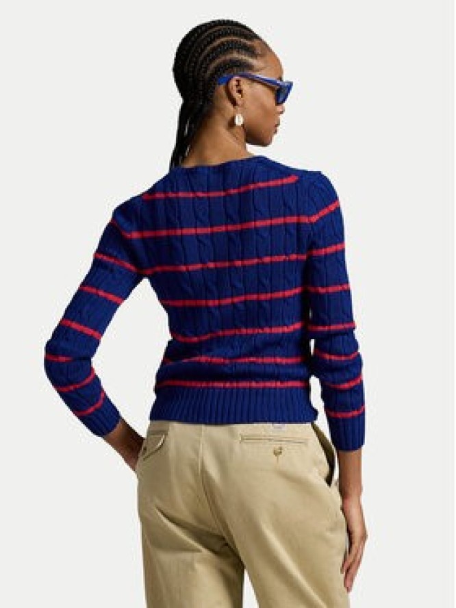 Polo Ralph Lauren Sweter 211972119001 Granatowy Slim Fit