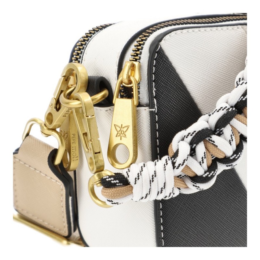 Biała Zgrabna Torebka Damska Pepe Moll