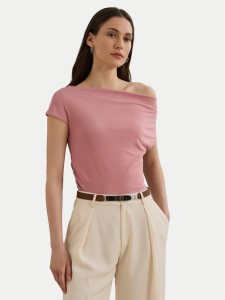 LAUREN RALPH LAUREN Bluzka 2,00964E+11 Różowy Slim Fit