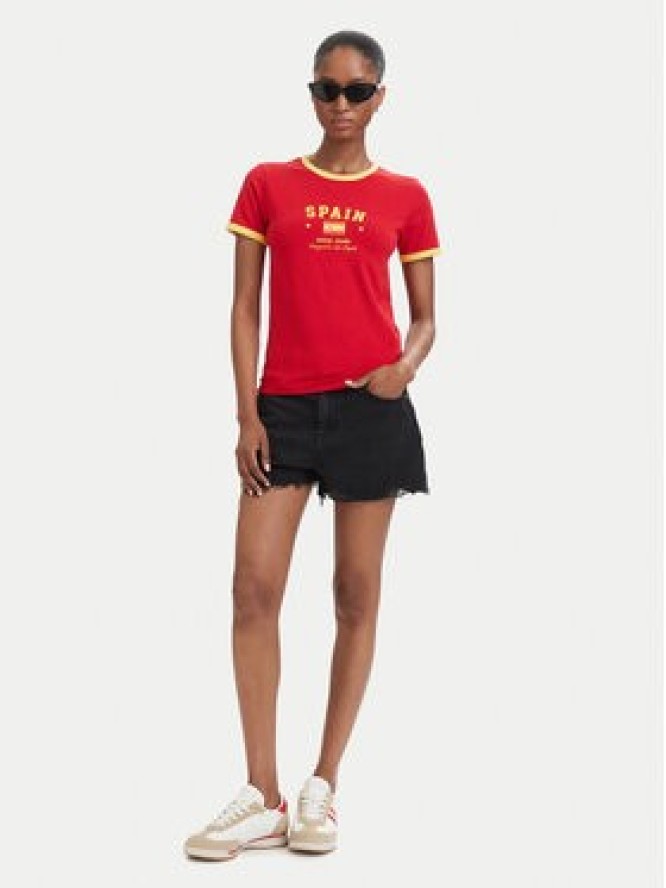 Guess Jeans T-Shirt W6YI16 K3995 Czerwony Slim Fit