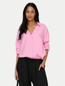 ONLY Koszula Zazima 15272523 Fioletowy Oversize