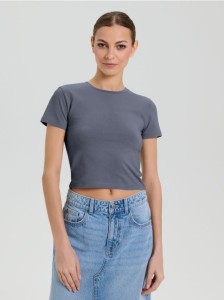 Crop top - niebieski