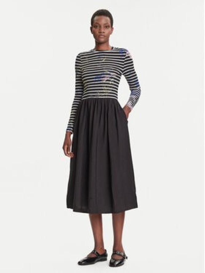 Desigual Sukienka codzienna Raya Hibrida 25WWVW15 Czarny Regular Fit