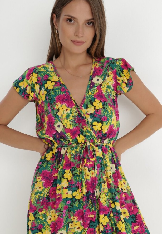 Żółto-Różowa Sukienka Oceshi